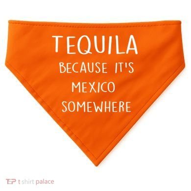 Tequila Because It's Mexico Somewhere USA-Made Doggie Bandana