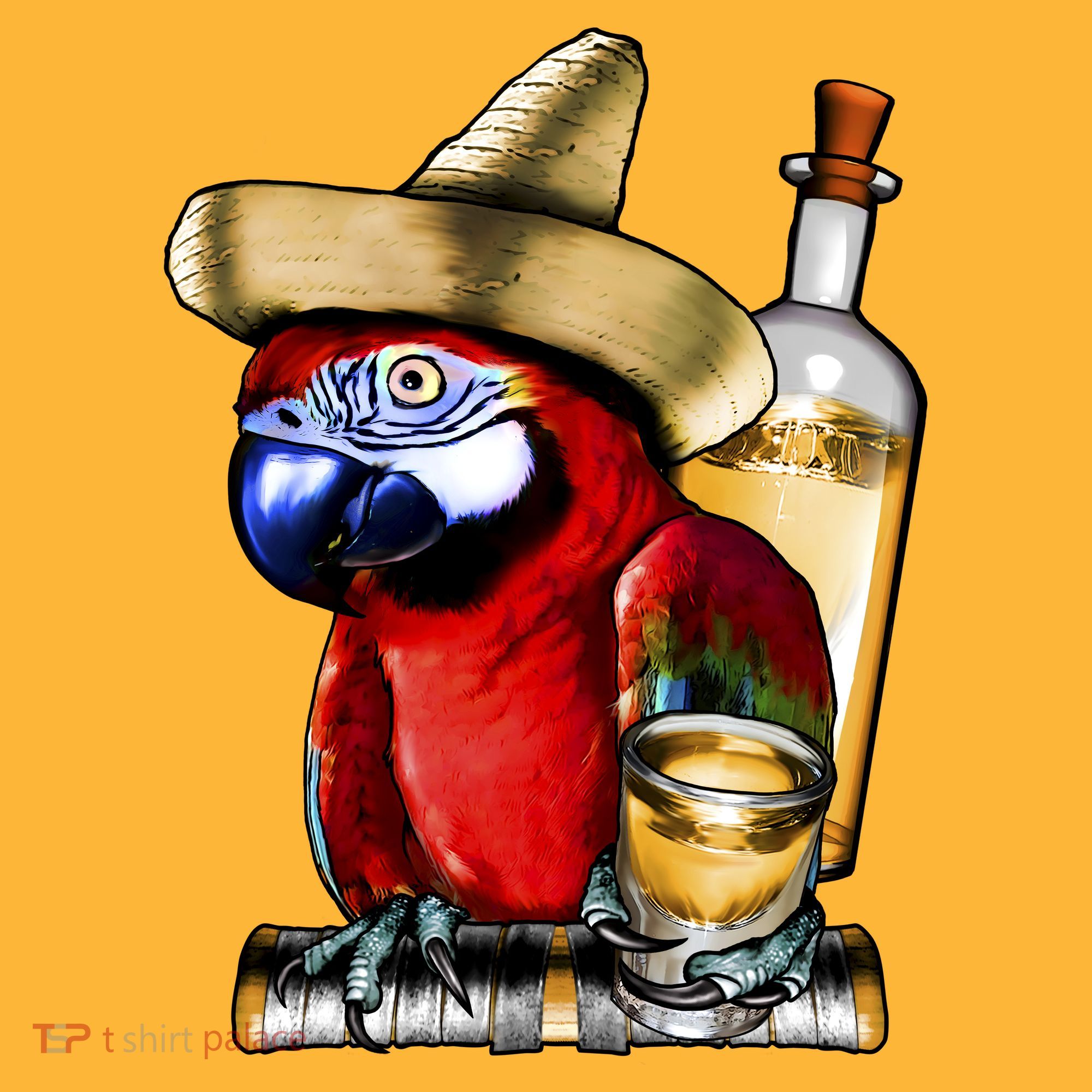 Tequilla Parrot Long Sleeve Shirt