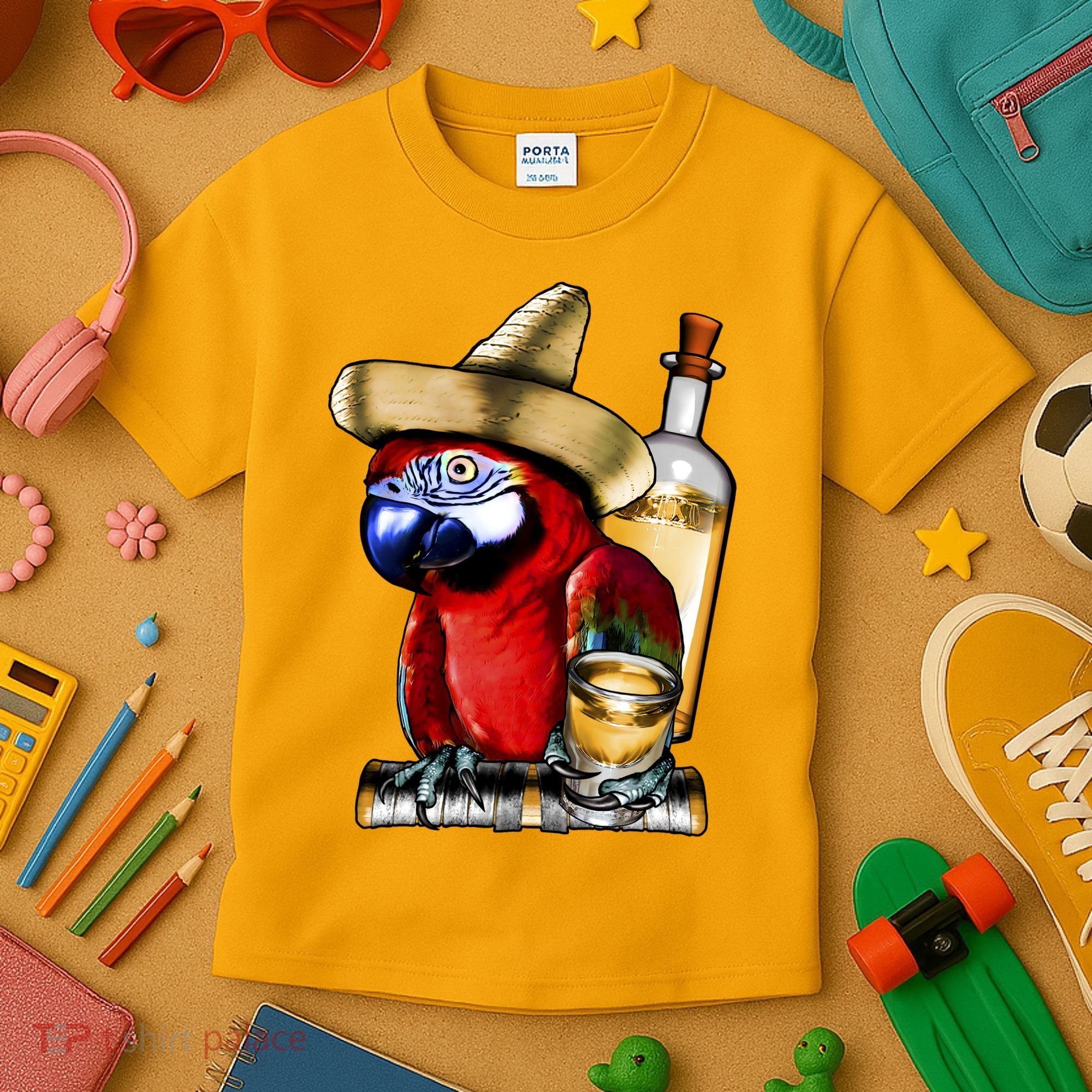Tequilla Parrot Kids T-Shirt
