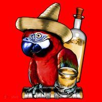 Tequilla Parrot Santa Hat thumb 1