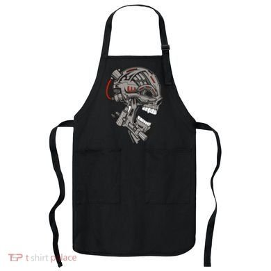 Terminator Skull Gun Head Apron