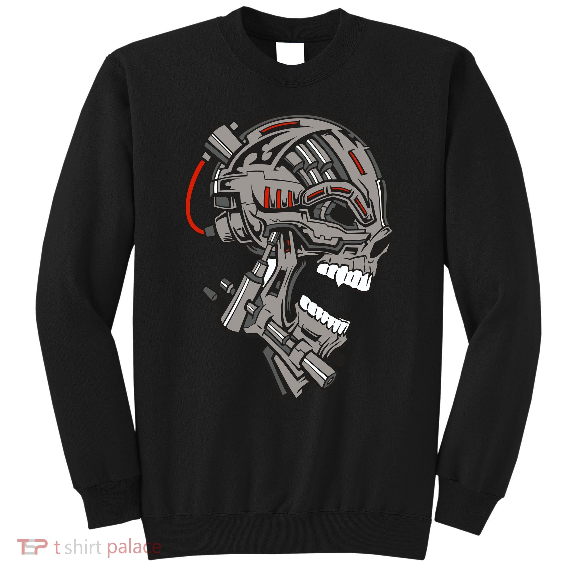 Terminator Skull Gun Head Sweatshirt