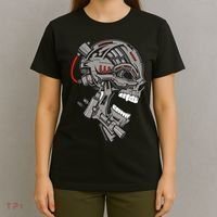 Terminator Skull Gun Head T-Shirt thumb 4