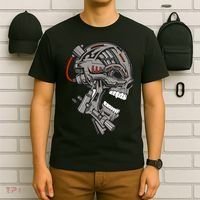 Terminator Skull Gun Head T-Shirt thumb 6
