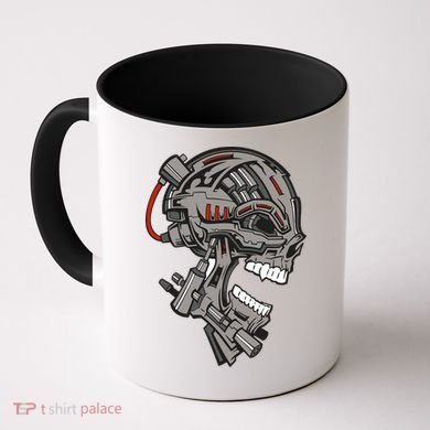 Terminator Skull Gun Head Coffee Mug