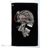 Terminator Skull Gun Head Golf Towel thumb 0