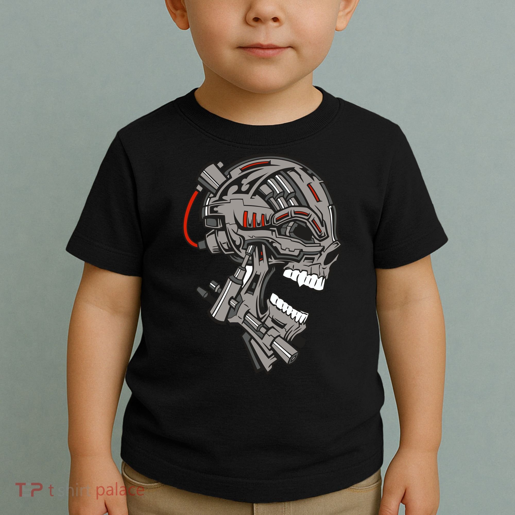 Terminator Skull Gun Head Toddler T-Shirt