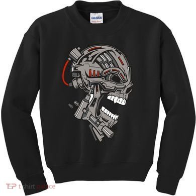 Terminator Skull Gun Head Kids Sweatshirt