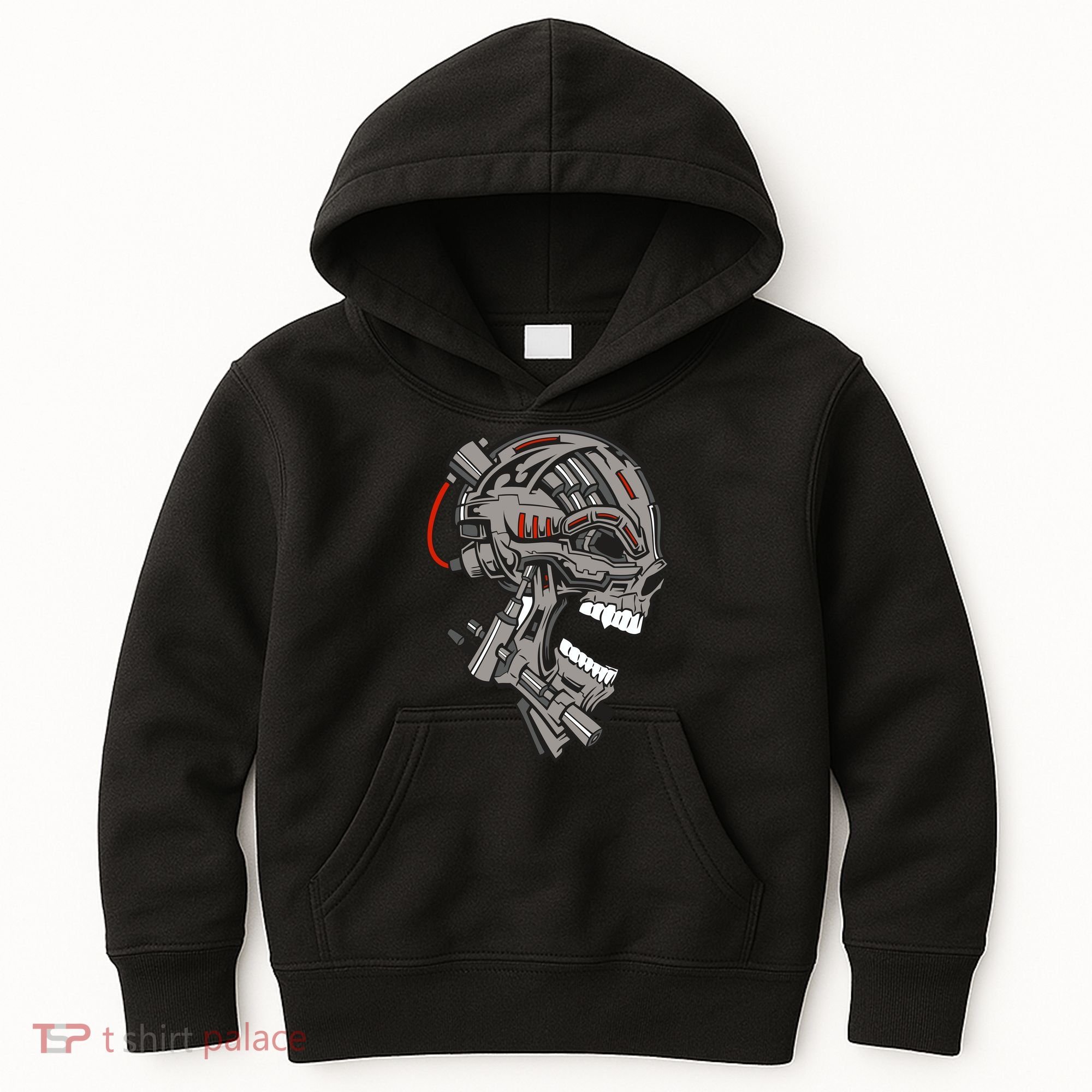 Terminator Skull Gun Head Kids Hoodie