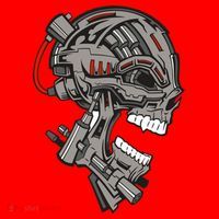 Terminator Skull Gun Head Santa Hat thumb 1