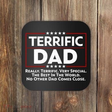 Terrific Dad Fathers Day Coaster