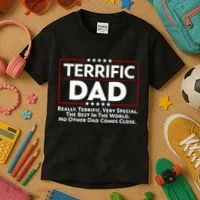 Terrific Dad Fathers Day Kids T-Shirt thumb 3