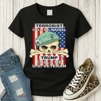 Terrorist Call Me Infidel Trump Calls Me US Veteran Women's T-Shirt thumb 3