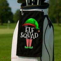 The Elf Squad Family Matching Group Christmas Golf Towel thumb 2