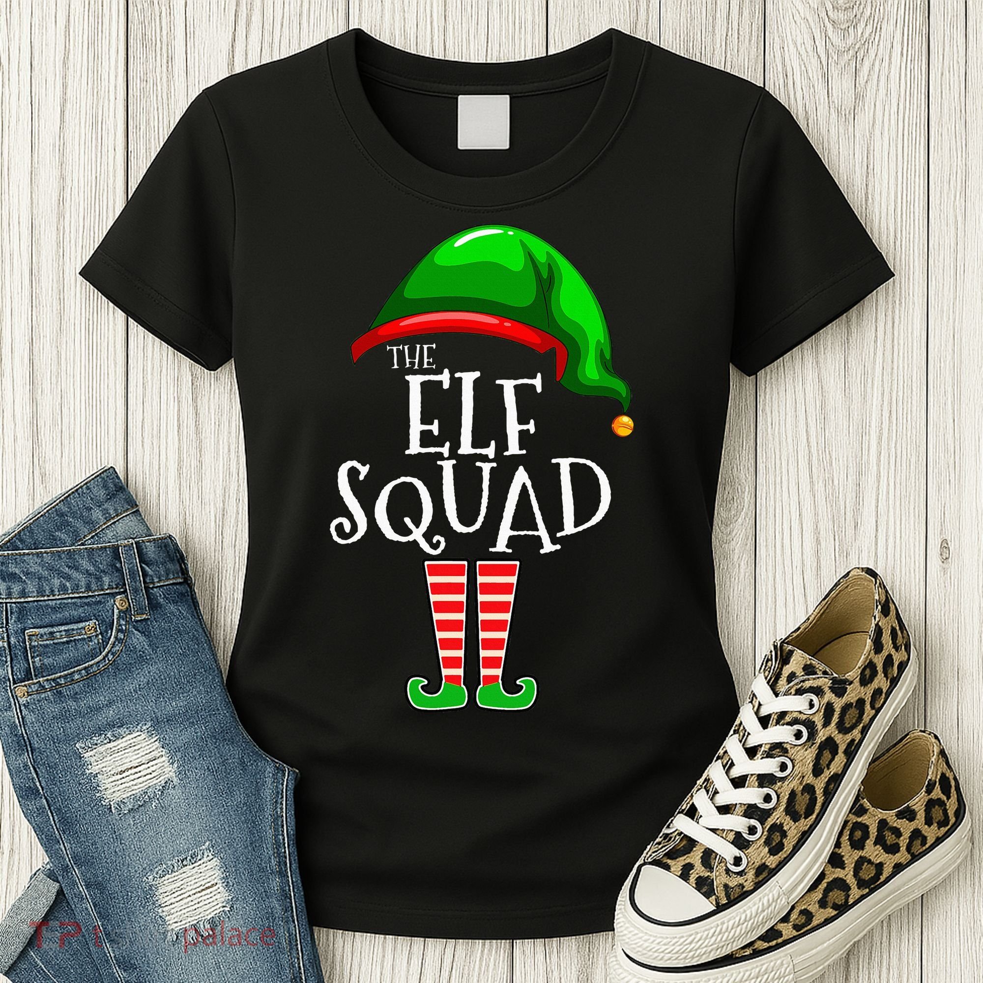 The Elf Squad Family Matching Group Christmas Women's T-Shirt