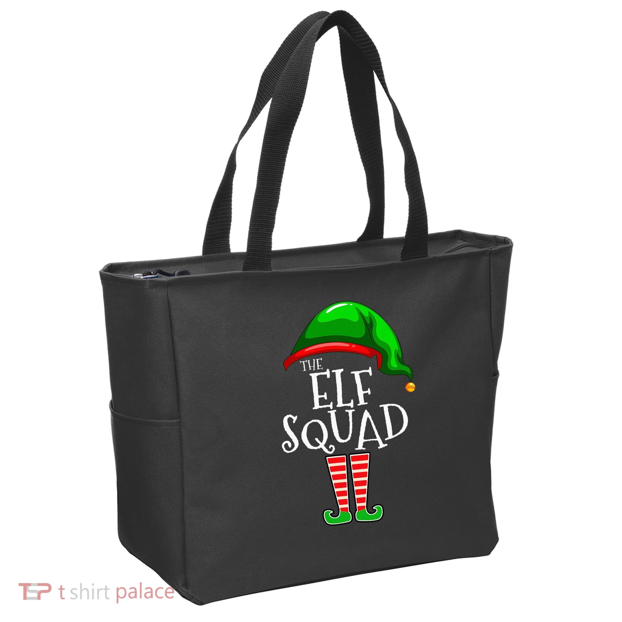 The Elf Squad Family Matching Group Christmas Tote Bag