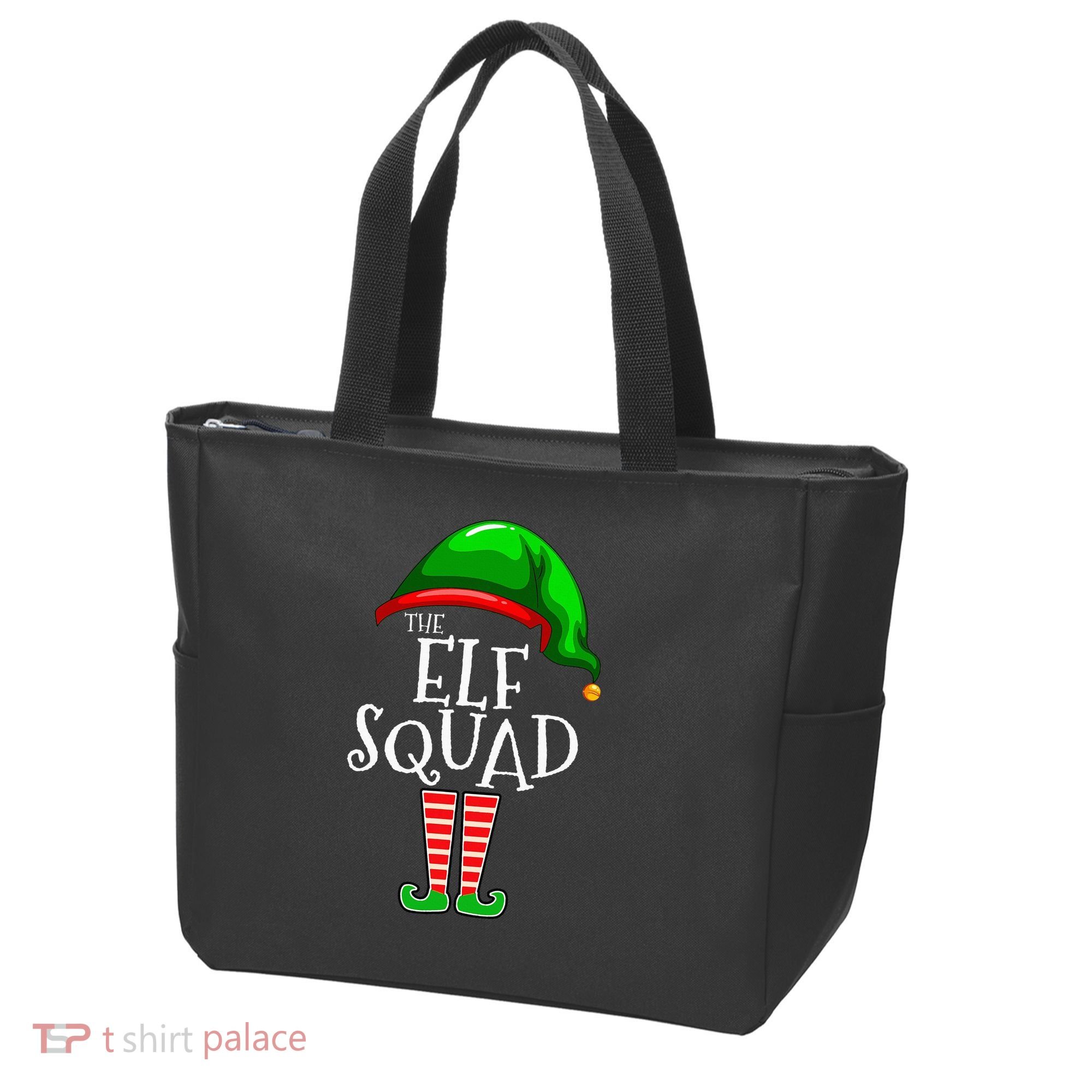 The Elf Squad Family Matching Group Christmas Tote Bag