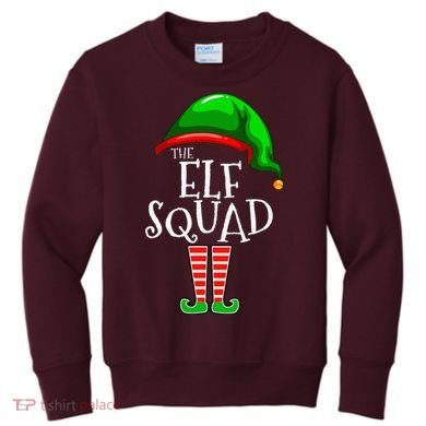 The Elf Squad Family Matching Group Christmas Kids Sweatshirt