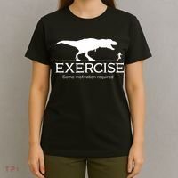 TRex Exercise Some Motivation Required T-Shirt thumb 4