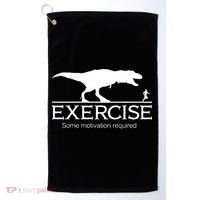 TRex Exercise Some Motivation Required Golf Towel thumb 0