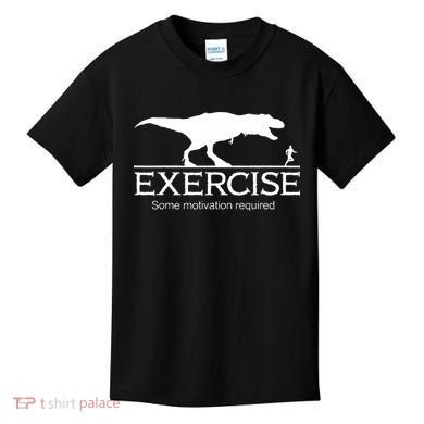 TRex Exercise Some Motivation Required Kids T-Shirt
