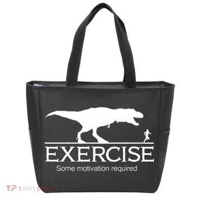 TRex Exercise Some Motivation Required Tote Bag