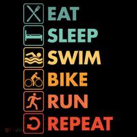 Triathlon Eat Sleep Swim Bike Run Repeat Cute Gift Coffee Mug thumb 5