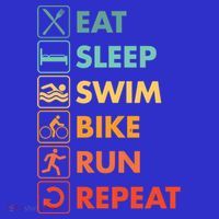 Triathlon Eat Sleep Swim Bike Run Repeat Cute Gift T-Shirt thumb 7