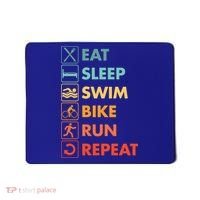 Triathlon Eat Sleep Swim Bike Run Repeat Cute Gift Mousepad thumb 0