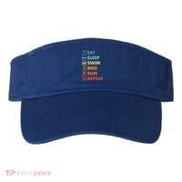 Triathlon Eat Sleep Swim Bike Run Repeat Cute Gift Visor thumb 0