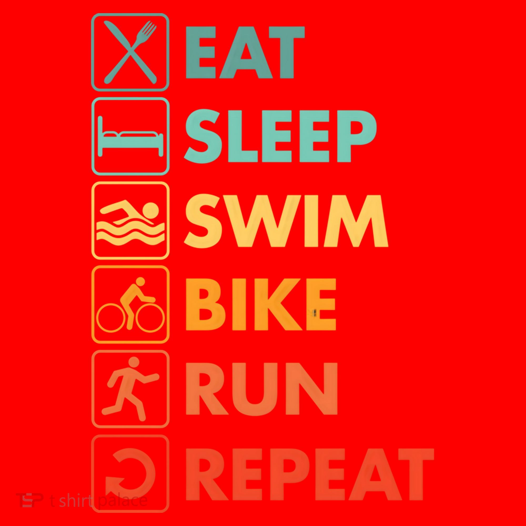 Triathlon Eat Sleep Swim Bike Run Repeat Cute Gift Santa Hat