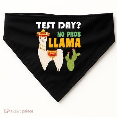 Test Day? No Prob Llama Cactus USA-Made Doggie Bandana