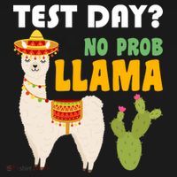 Test Day? No Prob Llama Cactus Apron thumb 3