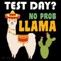 Test Day? No Prob Llama Cactus Button thumb 1
