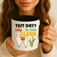 Test Day? No Prob Llama Cactus Coffee Mug thumb 3