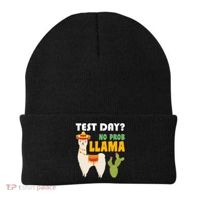 Test Day? No Prob Llama Cactus Beanie