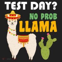 Test Day? No Prob Llama Cactus Beanie thumb 2