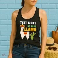Test Day? No Prob Llama Cactus Women's Tank Top thumb 2
