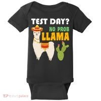 Test Day? No Prob Llama Cactus Baby Bodysuit thumb 0