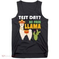 Test Day? No Prob Llama Cactus Tank Top thumb 0