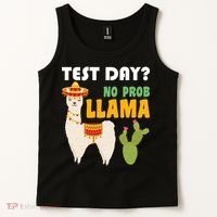 Test Day? No Prob Llama Cactus Tank Top thumb 2