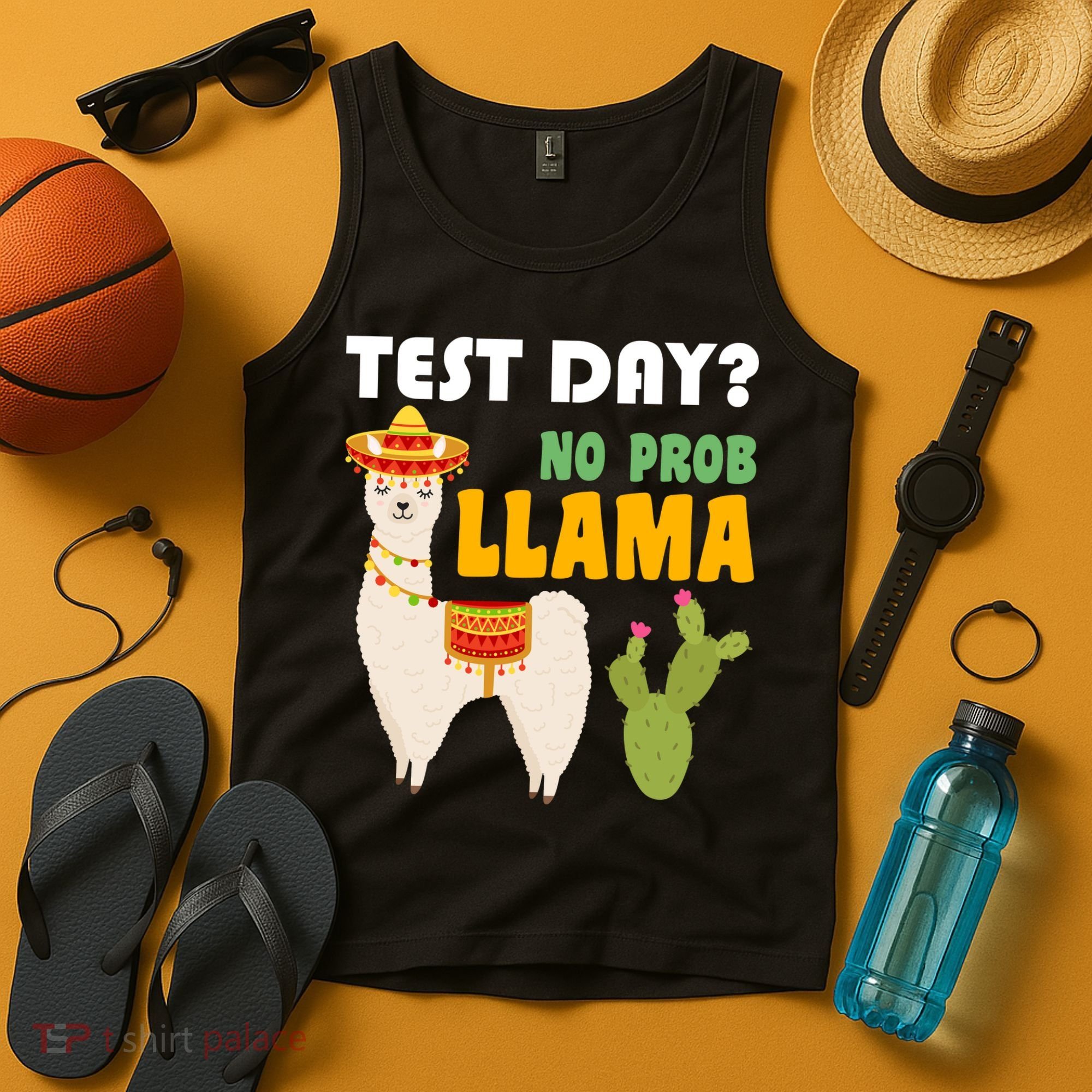 Test Day? No Prob Llama Cactus Tank Top