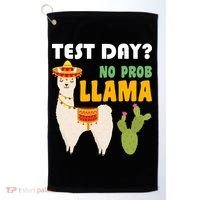 Test Day? No Prob Llama Cactus Golf Towel thumb 0