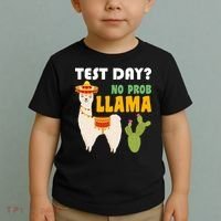 Test Day? No Prob Llama Cactus Toddler T-Shirt thumb 2