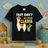 Test Day? No Prob Llama Cactus Toddler T-Shirt thumb 3