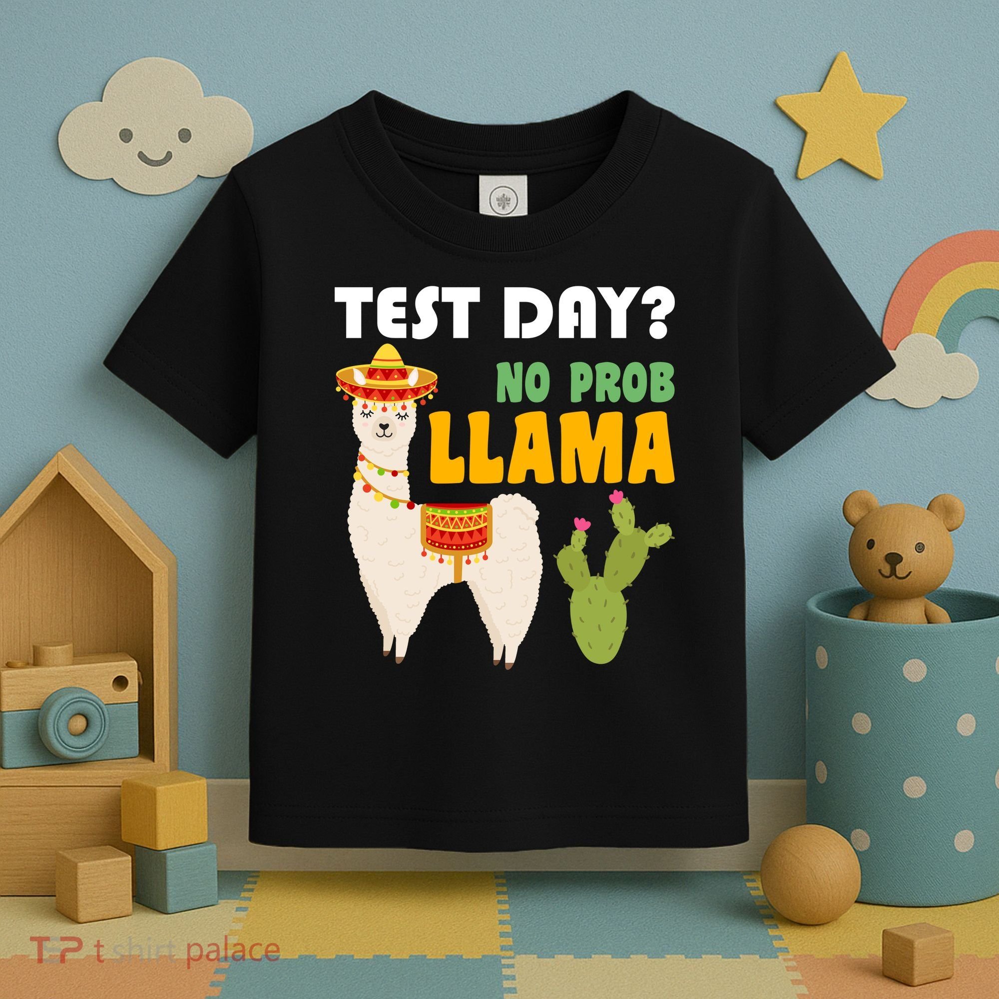 Test Day? No Prob Llama Cactus Toddler T-Shirt