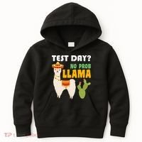 Test Day? No Prob Llama Cactus Kids Hoodie thumb 0