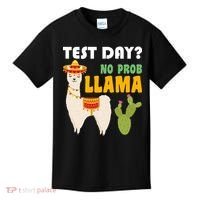 Test Day? No Prob Llama Cactus Kids T-Shirt thumb 0