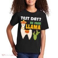 Test Day? No Prob Llama Cactus Kids T-Shirt thumb 2