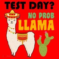 Test Day? No Prob Llama Cactus Santa Hat thumb 1